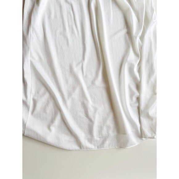 Vintage Unbranded White Satin Pastel Striped Negligee Nightgown Gown, One Size - Picture 8 of 10